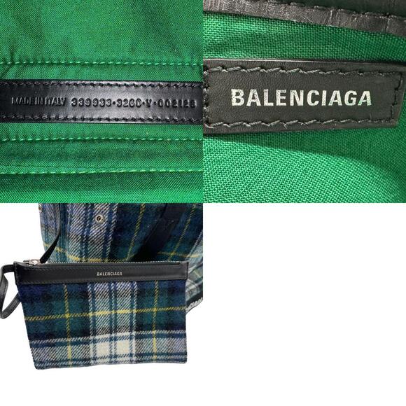 Balenciaga Handbag Tote Bag Navy Blue Cabas Green Black Multicolor - Picture 5 of 5
